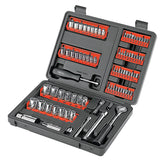 @juego de 81 herramientas mixtas entradas 1/4" y 3/8" pretul..